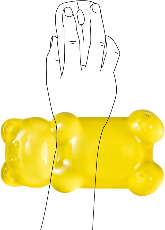 Ergonomic Silicone Gel Mouse Wrist Rest ?€?Yellow Clear Cute Bear Mouse Wrist Rest, Comfort & Support for Typing and Gaming