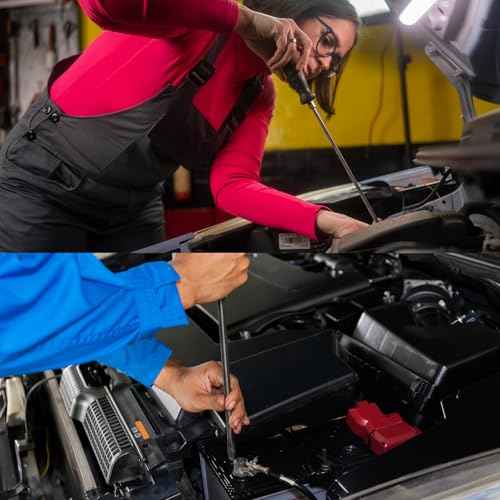 HARFINGTON Slotted Screwdriver SL13 38" Extra Long 31" Square Shank CR-V Flat Head Screwdrivers with Striking Cap for Industry and Automobile Repair