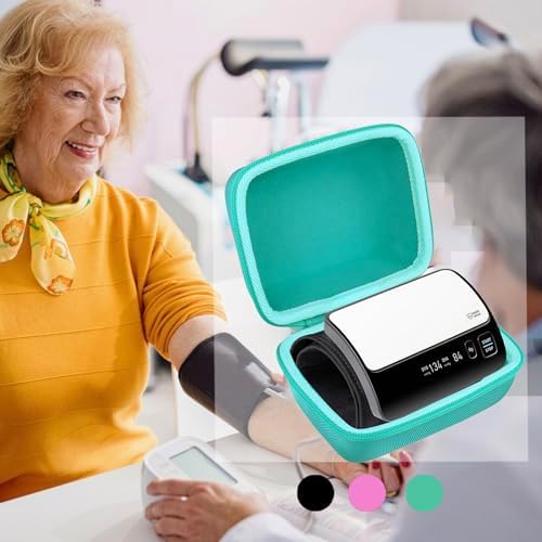 co2CREA Hard Case Replacement for OMRON Evolv Bluetooth Wireless Upper Arm Blood Pressure Monitor BP7000 HEM-7600T-BK (Mint Green Case)