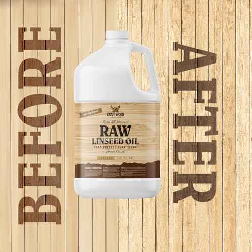 Raw Linseed Oil - 1 Gallon - Wood Restoring Finish for Indoors and Outdoors
