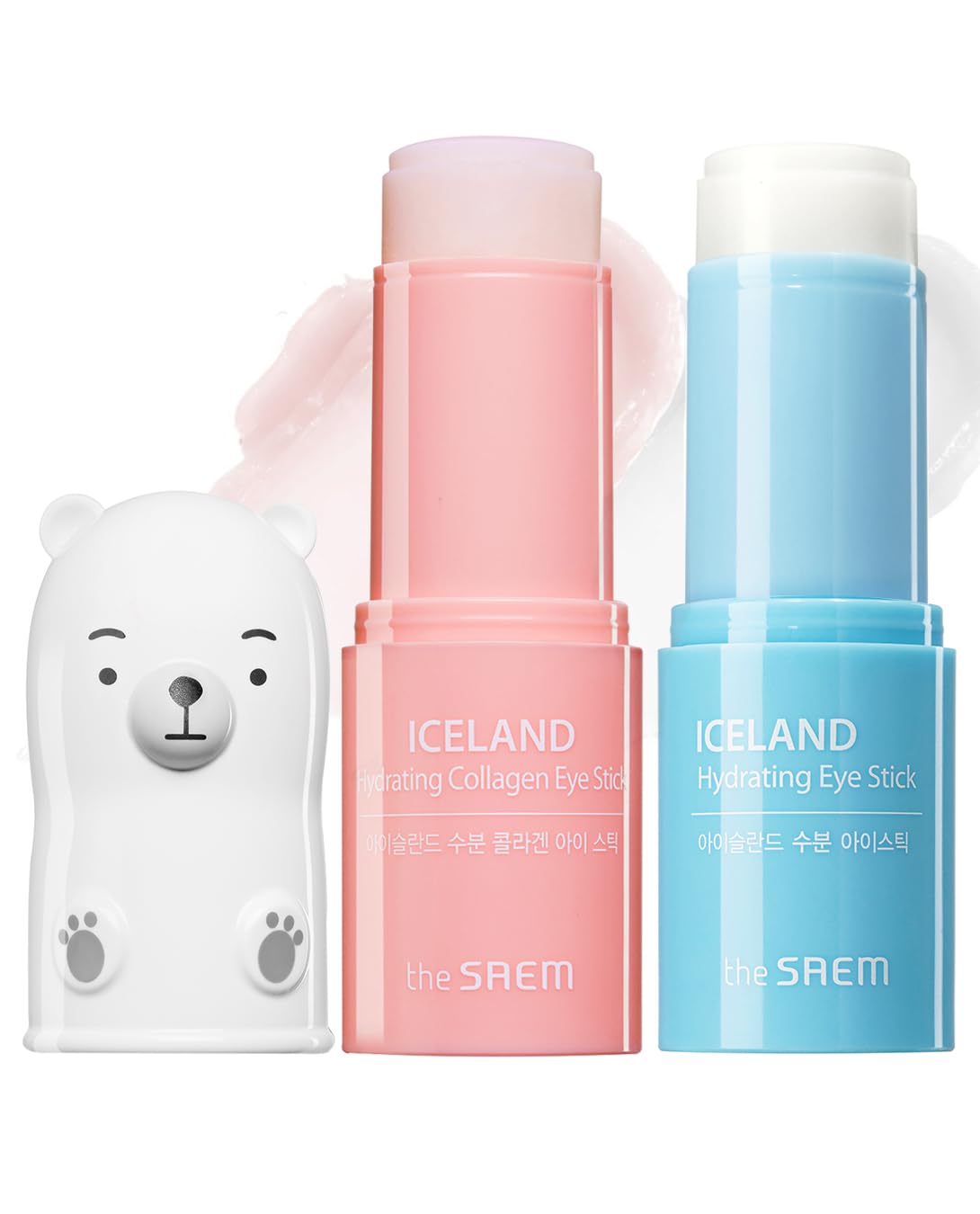 THESAEM Iceland Hydrating & Collagen Eye Stick 2 Pack - Cooling & Anti-Wrinkle Eye Balm for Dark Circles and Puffiness â Under Eye Treatment - Reduce Wrinkles and Moisturizing - Duo Set