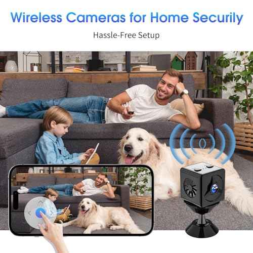 Mini Hidden Camera, Spy Camera WiFi, 2K HD Long Standby Time Compact Camera with Nanny Cam, Indoor Wireless Hidden Security Camera with Mobile Control for Home Monitoring