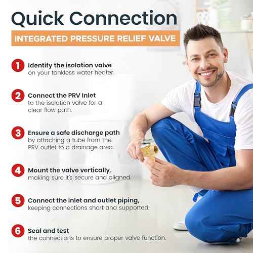 CMI Inc - 3/4 inch PEX A Tankless Water Heater Isolation Service Valve Kit ? Includes Pressure Relief Valve, Threaded Service Installation Valve - Compatible with Most Tankless Water Heaters
