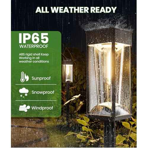Solar Pathway Lights 2-in-1 Warm&Cool, 8 Pack Bright Solar Lights Outdoor Waterproof IP65, Auto On/Off, Long Lasting Outdoor Light for Yard Patio Garden Decor Landscape Lighting