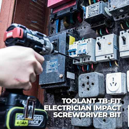 toolant TB-Fit Electrician Impact Screwdriver Bit Set, 10pcs 1 inch Long FPH2 (PH2-SL6), 1/4¡± Hex-Shank S2 Steel Hex Bits Set, CNC Machined Tips with Magnetism