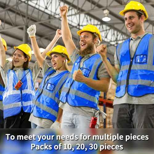 Safety Vests,Hi Vis Vest Reflective Vest with 5 Pockets and Zipper for Men Women, Neon Working Vest for Outdoor One Size