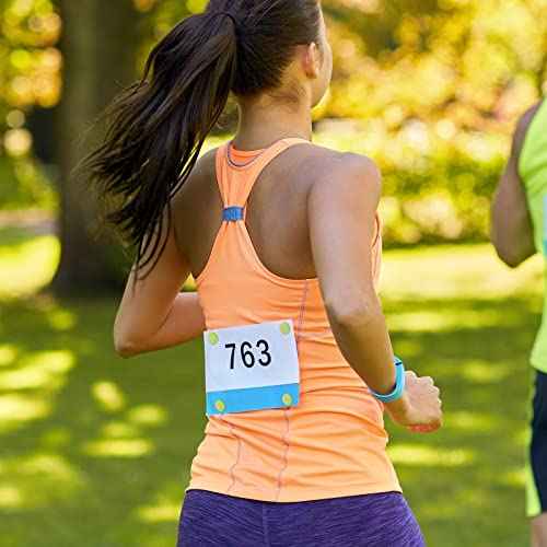 Juexica Running Bib Clips Race Number Buckle Fixing System Triathlon Race Bib Holder Marathon Fastener Holder for Field Event