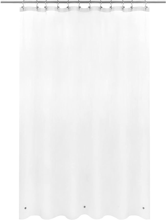 Barossa Design Frosted Shower Curtain Liner - Premium PEVA Shower Liner for Bathroom, BPA & PVC Free, No Chemical Smell, Lightweight Bath Curtain with 3 Magnets, Metal Grommets - Frost, Standard Size
