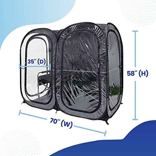 WeatherPod¢ç The Original Shark Tank Side-by-Side¢â 2-4 Person Pop-Up Pod - Stay Warm, Dry, and Out of The Sun - Weather Pod for Sports, Rain, or Wind - Simple to Set Up and Tear Down