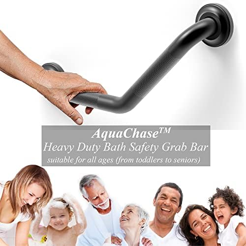 1-1/4" Knurled Grab Bar, ADA Compliant Bath Safety Shower Handrail, Bathroom Mobility Aid Handle for Seniors and Disabled, Heavy Duty 500lbs Support