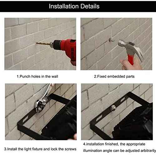 4Pack-100W LED Flood Light Outdoor,11000lm LED Work Light with 6FT US Plug,IP66 Waterproof Exterior Security Lights,6000K Daylight White Outside Floodlights Slim Design for Playground Yard Stadium