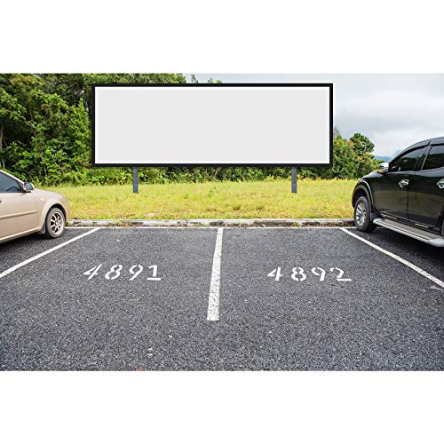 Curb Stencil Kit 0-9 Numbers Stencils Kit 14 Mil Plastic and 4 Inch Tall Numbers with Masking Tape for Mailbox Address Painting(21 Pieces)