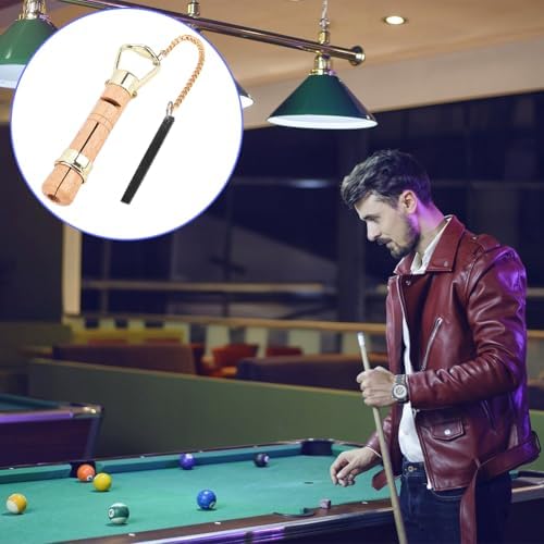 Tiiyee Billiard Cue Clamp, Wooden Cue Tip Clamp Pool Pole Cue Tips Clamp Billiard Cue Stick Tip Repair Billiard Rod Trimmer Polishing Fastener Maintenance Tool Kit Shaper Burnisher File for Snooker