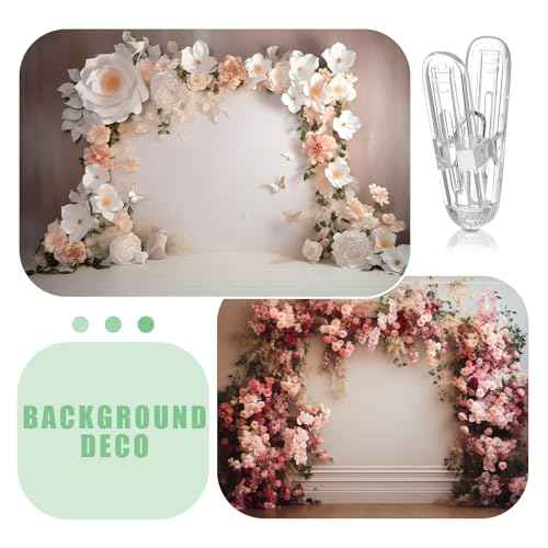 LemonRoad 40 Pack Balloon Arch Clips Plastic Spring Clamps 2.4 Inch Heavy Duty Clip for Balloon Arch Kit Birthday Decoration Crafts Backdrop Woodworking Photography Studios (Transparent)