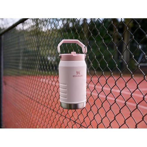 Stanley IceFlow 2.0 Flip Straw Jug with Handle 96 oz | Twist On Lid and Flip Up Straw | Leakproof for Travel and Sports | Insulated Stainless Steel |BPA-Free | Rose Quartz