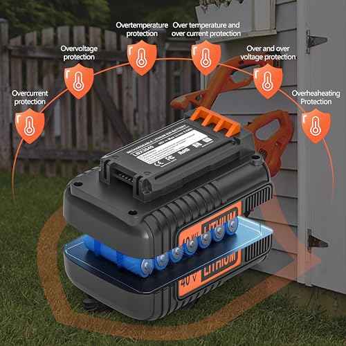 40V Replacement for Black and Decker 40V Lithium Battery LBX2040 LBX2540 LBXR36 LBXR2036 LBX1540 LST136 LST540 with LCS40 LCS36 Black and Decker 3.5Ah Battery Charger
