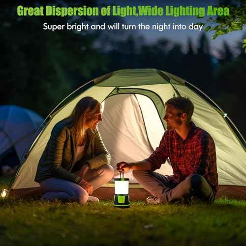 Rechargeable Camping Lantern 3000 Lumens ? LED Flashlight with 5 Modes, IP54 Waterproof, 7500mAh Battery, Portable Bright Light for Power Outages, Emergencies, Hurricanes & Hiking
