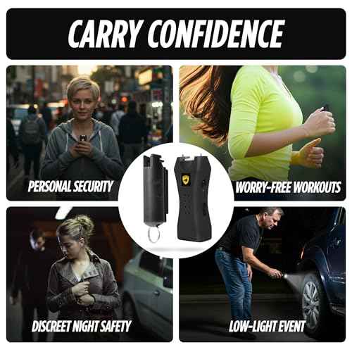 Guard Dog Security Mini Stun Gun Flashlight Rechargeable and Pepper Spray Self Defense Keychain for Women, Stun Gun Flashlight and Pepper Spray Combo, Personal Safety Value Set