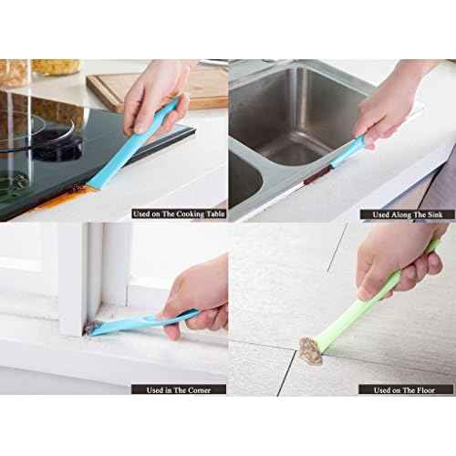 Plastic Scraper Label Scraper Label Peeler Can Opener, Eunion Plastic Multipurpose Stiff Scraper Scratch Free Cleaning Tool, 3 Pack, Blue