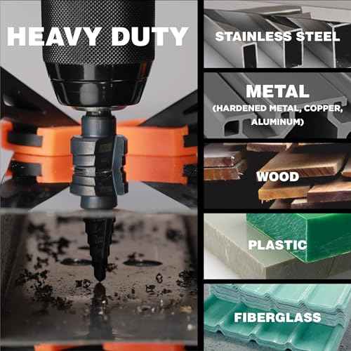 1/4 to 2 Inches M2 HSS Step Drill Bit, Large Unibit for Cutting Holes on Stainless Steel, Metal, Wood & Plastic (2")