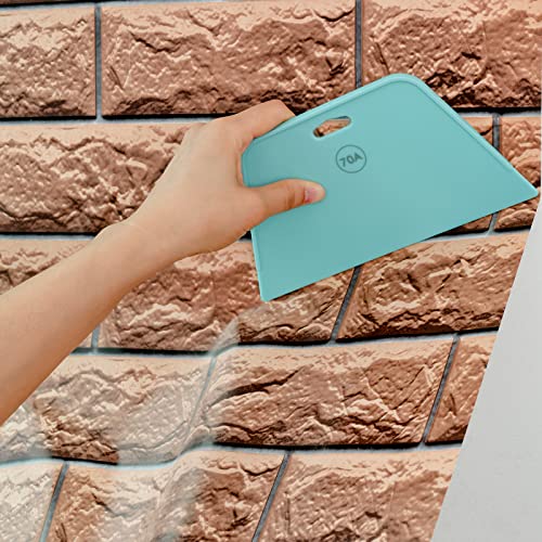 FOSHIO Wallpaper Smoothing Tool, Blue Flexible Wallpaper Squeegee Smoothing Tool for Wallpaper Smoother for Installation, Perfect for Vinyl Crafts, Smoothing Peel and Stick Wall Paper, Window Films