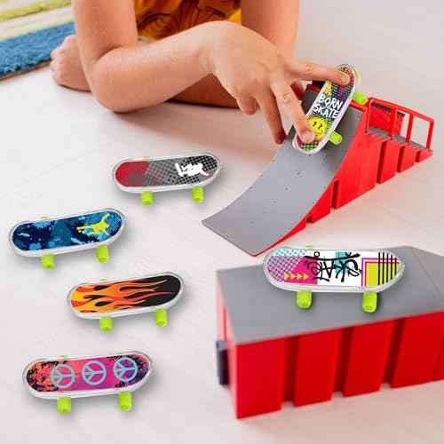 ArtCreativity Mini Finger Skateboards for Kids (Bulk Pack of 144) Durable Finger Boards in Assorted Designs, 2 Inch Fingerboard Skateboard Party Favors, Goody Bag Fillers