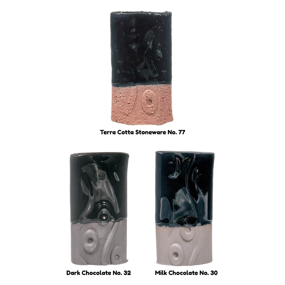 AMACO Celadon C-01 Obsidian Black High Fire Transparent Gloss Glaze Pint, 16 oz. (473 mL), 100% Mixable Mid-High Fire Cone 5-6 (C) Liquid Ceramic Pottery Glaze for Bisque