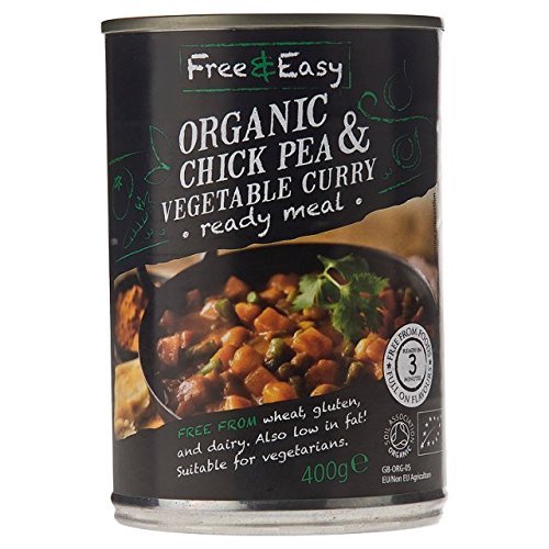 Free & Easy - Organic Chickpea & Vegetable Curry Ready Meal - 400g (Case of 6)