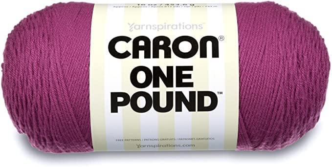 Caron One Pound Purple Yarn - 2 Pack of 454g/16oz - Acrylic - 4 Medium (Worsted) - 812 Yards - Knitting/Crochet