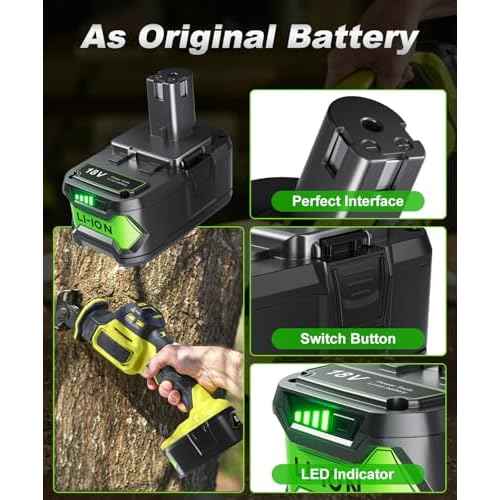 Bonadget 2Pack 8000mAh Replacement for Ryobi 18V Battery ONEPLUS+ Lithium-ion Drill Battery