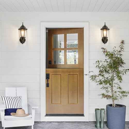 Refice Aluminum 2-Pack Waterproof Outdoor Light Fixtures Wall Mount Exterior Porch Lights, Anti-Rust Outside Lights for Patio, Garage, Doorway
