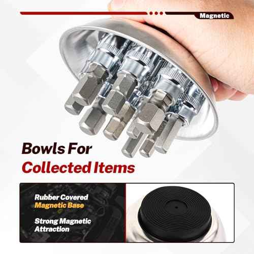 BILITOOLS 6 Piece Telescoping Magnetic Pickup Tool Set, Extendable Mechanic Magnet Retrieval Tool Set Ideal Father's Day Gifts Gift for Men Dad Husband & Brother