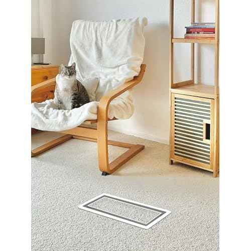 Floor Vents 4x10, Heavy Duty Steel Floor Register, 50% Higher Ventilation Performance Than Others, Sleek Modern Design, Sandtex White Finish, Fits Tile Wood Inserts, Floor Vent Covers for Home Floor