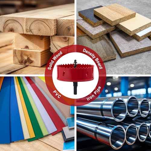 Blulu 4 Set 2/3/4/6 Inch Hole Saw for Recessed Lights and Can Lights, Bi-Metal with Dust Bowl Gard Carbide Hole Saw Set with Drill Bits for Wood, Plywood, Plaster Drywall, PVC, Thin Metal