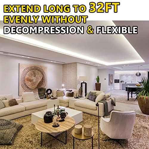 EMITEVER COB LED Strip Lights Cool White, 5000K Tape Light 25ft Premium High Density, DC 24V, 300+Lumens/ft, 3600LEDs/Spool, Ra 90+, 3W/ft, UL Listed 5 Year Warranty (Power Supply Sold Separately)