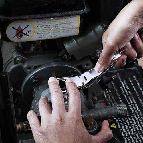 DURATECH 8mm Flex-Head Ratcheting Combination Wrench, Metric, 72-Tooth, CR-V Steel