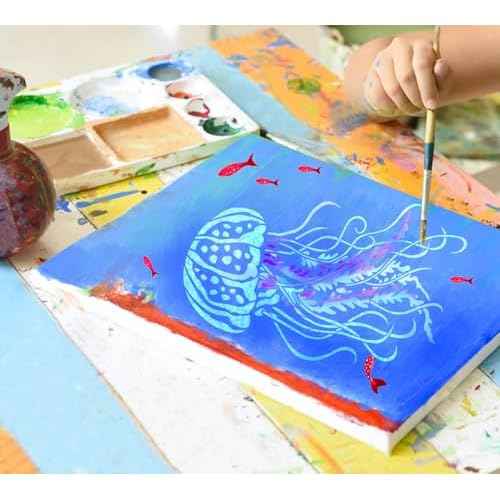 GSS Designs Jellyfish Stencil 8.3x11.7Inch Marine Life Stencil Ocean Theme Nautical Painting Stencil for Painting on Wood Paper Fabric Floor Wall