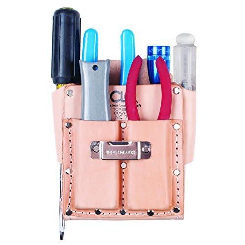 CLC Custom Leathercraft 700 Tool Pouch, Heavy Duty, 5-Pocket, Tan