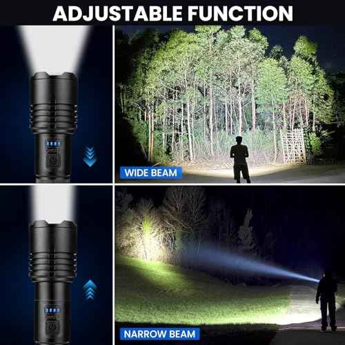 Rechargeable Flashlights High Lumens 3 Pack, 99,000 Lumen Super Bright Led Flashlight with Adjustable 3 Modes & 15H Runtime, Brightest Handheld Waterproof Flash Lights for Home Camping Hiking