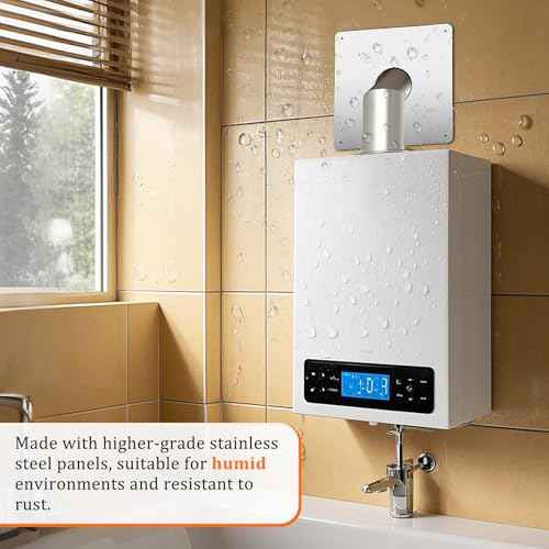 3.15" Thickening Stainless Steel Vent Wall Thimble,Suitable for Walls Ranging from 4.7 "to 7.0",for Indoor Gas Tankless Water Heater,Ideal for Home Heating and Bathroom Setups