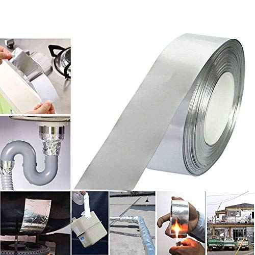 Aluminum foil Duct Tape, 2 inch Professional Grade Roll Silver Adhesive Sealing Tape for HVAC, Refrigerator, Freezer, Insulation, Patching Hot & Cold Air Ducts, Sealing, etc.
