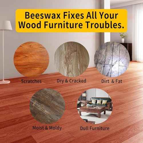 PIPIHUA Beeswax Furniture Polish & Conditioner - Wood Seasoning Beeswax, Furniture Wax for Wood Polish, Cleaner and Restorer, 8.79 Fl Oz