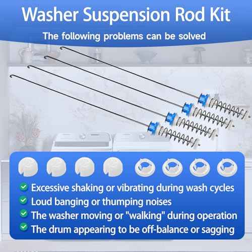 Upgraded MVWB880BW0 WTW8200YW0 Washer Suspension Rods, Fit for Whirlpool Maytag Washer WTW8900BC0 WTW8800YC1 WTW8600YW1 WTW8540BW1 MVWB850YW0 MVWB750YW0 WTW8500BW0 WTW8600YW0 WTW8800YC0 WTW8800YW1