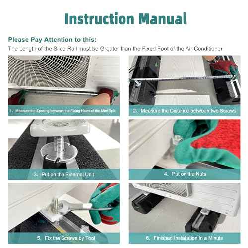 WeCooper Floor Mounting Base Pad for 9000-36000BTU,Heavy-Duty Condenser Rubber Floor Mount Base Kit,Anti-Vibration Isolator Mounting Bracket for Ductless Mini Split Air Conditioner Heat Pump
