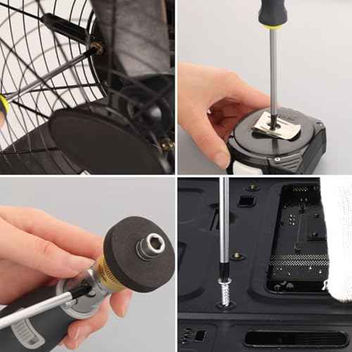 4 Inch Screwdriver Set Phillips and Slotted, 2 Pack Magnetic Screwdrivers Set Flat Head Cross Head Screwdriver Cushion-Grip Handles Non-Slip Screwdrivers