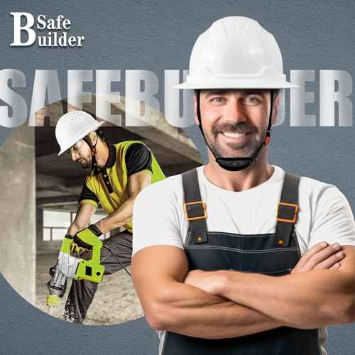 G1 Construction Full Brim Hard Hat for Big Head HDPE Safety Helmet Vented Hardhats Sunshade Industrial Work Head Protection for Men ANSI/ISEA Z89.1