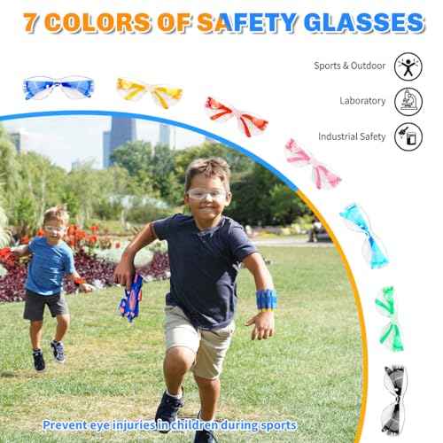 Kids Safety Glasses Bulk-28 Pack Child Size Safety Goggles, ANSI Z87.1 Certified,Ideal for Nerf Party/Science Projects/School,Eye Protection for Kids
