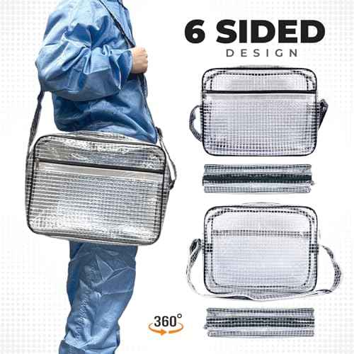 Engineer Bag,15.7 Inches Transparent ESD Anti-Static Shoulder Bag, Cleanroom Tool Bag, Thick PVC, 15L Capacity