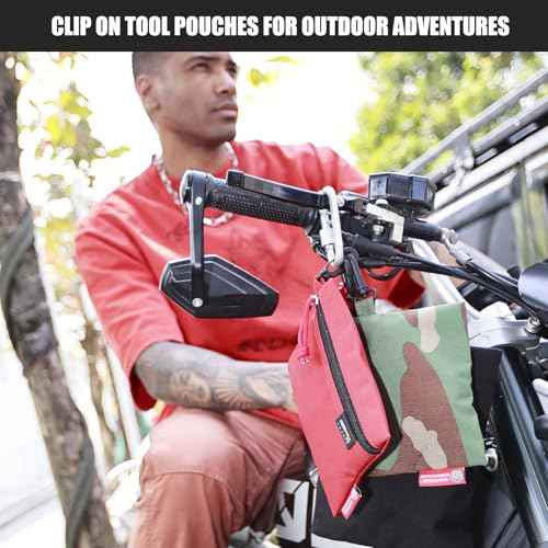 Rough Enough Small Tool Pouch Bag with Zipper Multipurpose Storage Organizer 3 Pack for Tactical Camping Fishing Hunting Survival Gear and Supplies