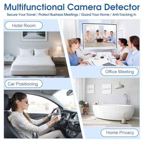 Hidden Camera Detector?,Professional RF Signal Scanner, Bug Detector,Wireless Tracker Detector, Rechargeable Portable Hidden Camera Locator for Office, Hotel, and Travel Securit